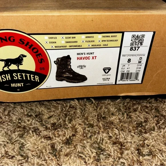 New Irish Setter Red Wing Havoc 837 1000G Mossy Oak Camo Hunting Boots Mens 8 New Irish Setter Red Wing Havoc 837 1000G Mossy Oak Camo  main image 3